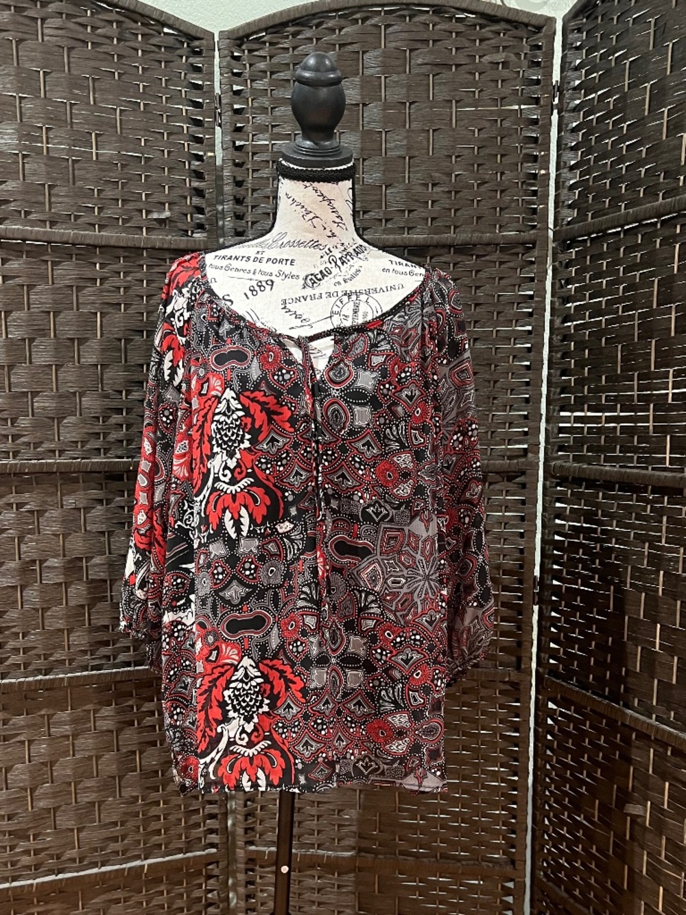 Lined Peasant Blouse Size 18